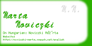 marta noviczki business card